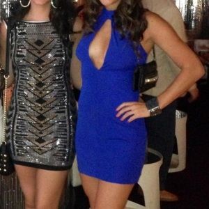 Blue Bebe v-neck dress